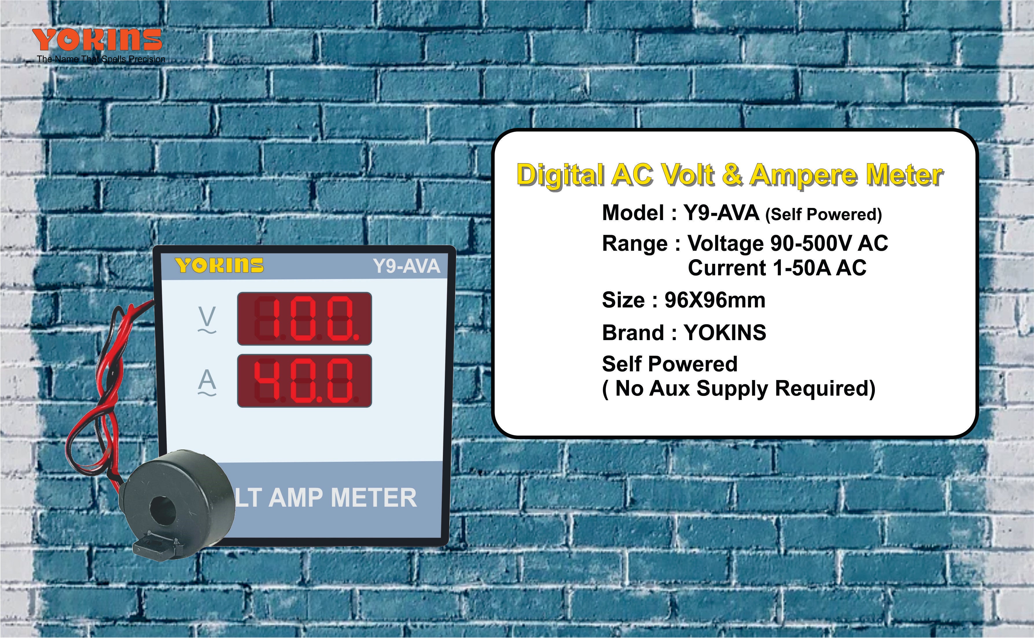 Y9-AVA-SP  AC Volt & Ampere Meter