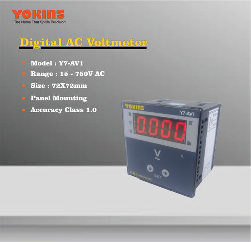 Y7-AV1 AC Voltmeter (Single Phase)