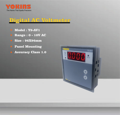 Y9-AV1 AC Voltmeter (Single Phase)