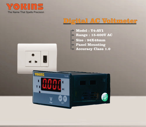 Y4-AV1 AC Voltmeter (Single Phase)