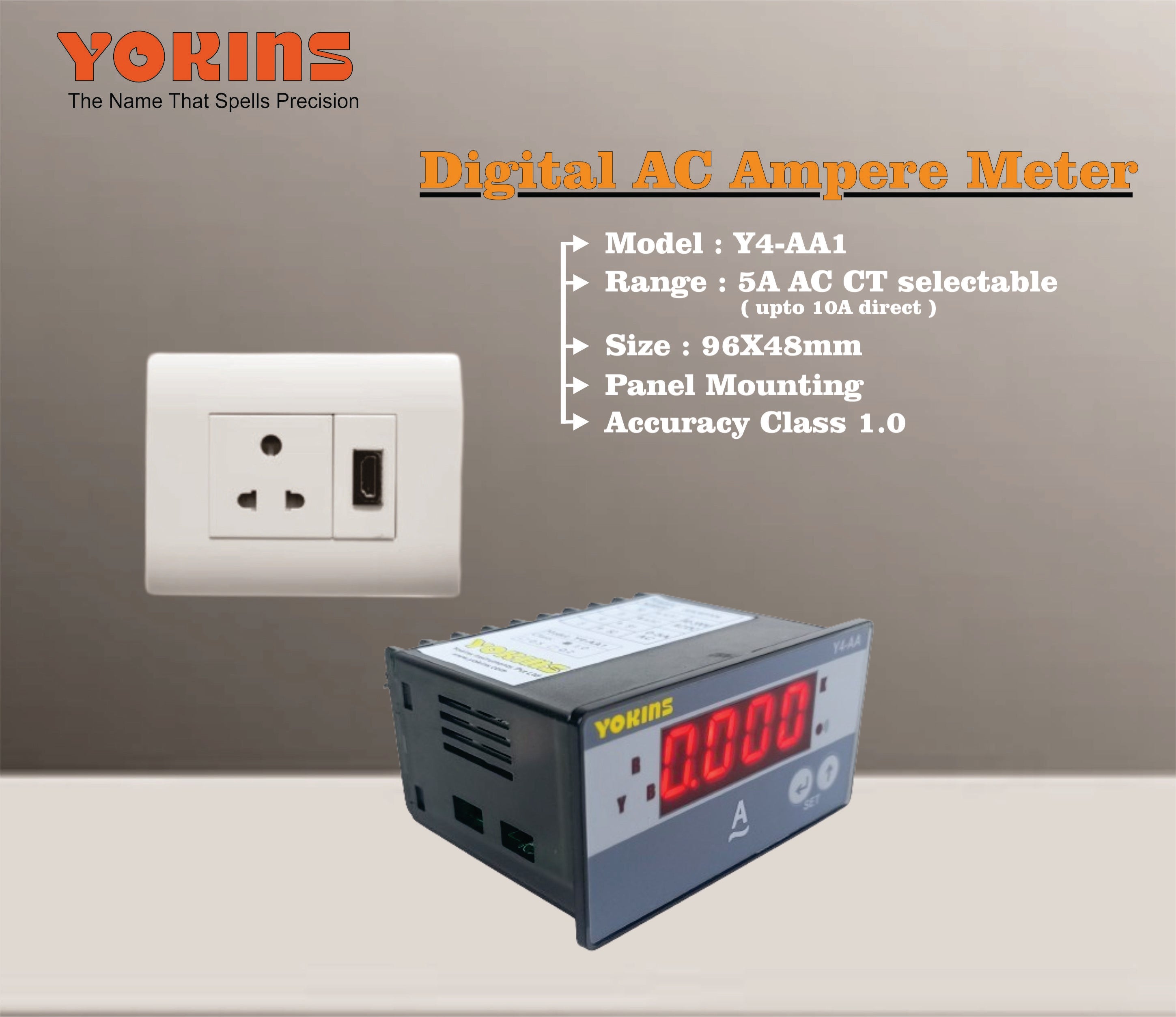 Y4-AA1 AC Ammeter (Single Phase)