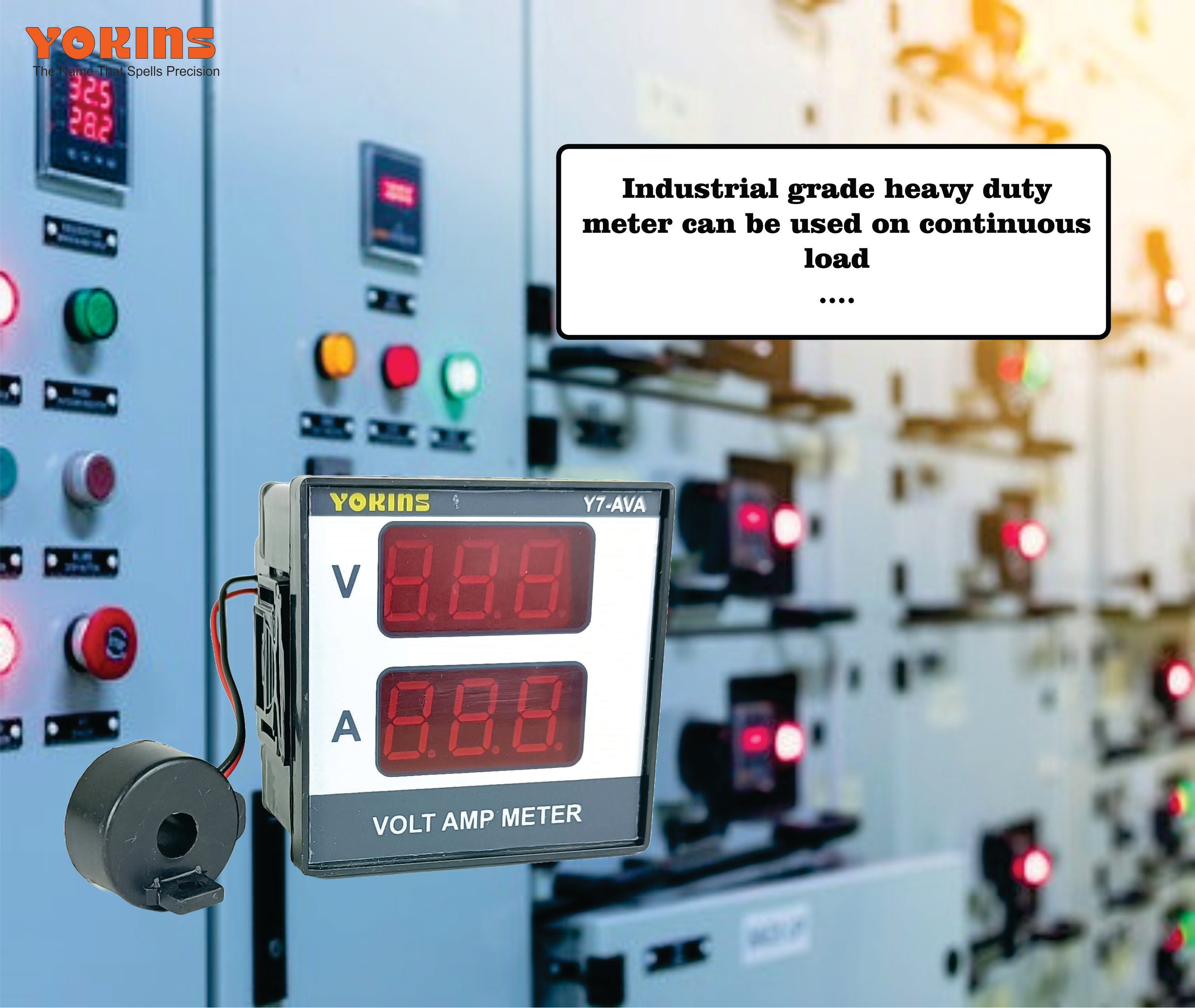 Y7-AVA-220VAC  AC Volt & Ampere Meter