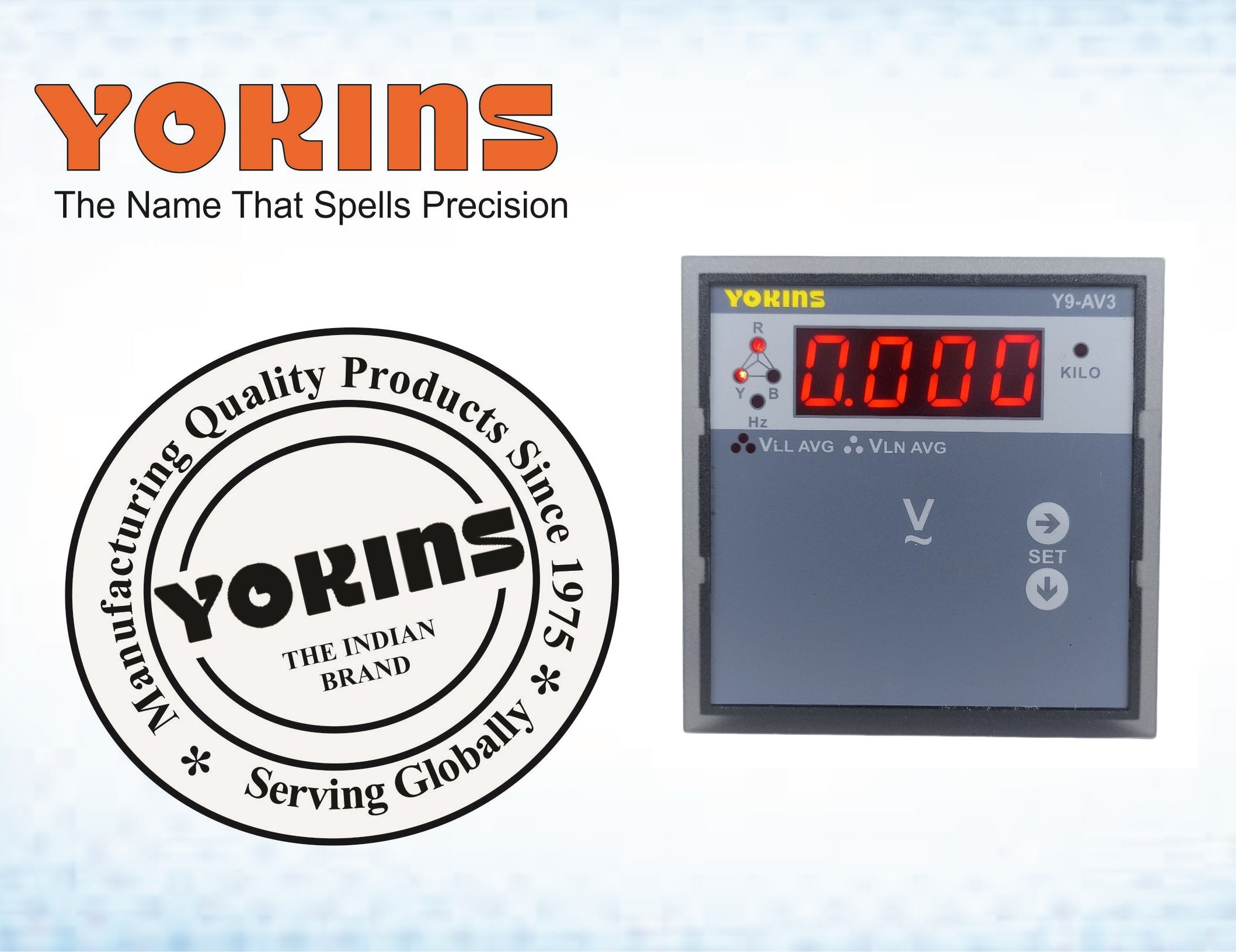 Y9-AV3 AC Voltmeter (Three Phase)