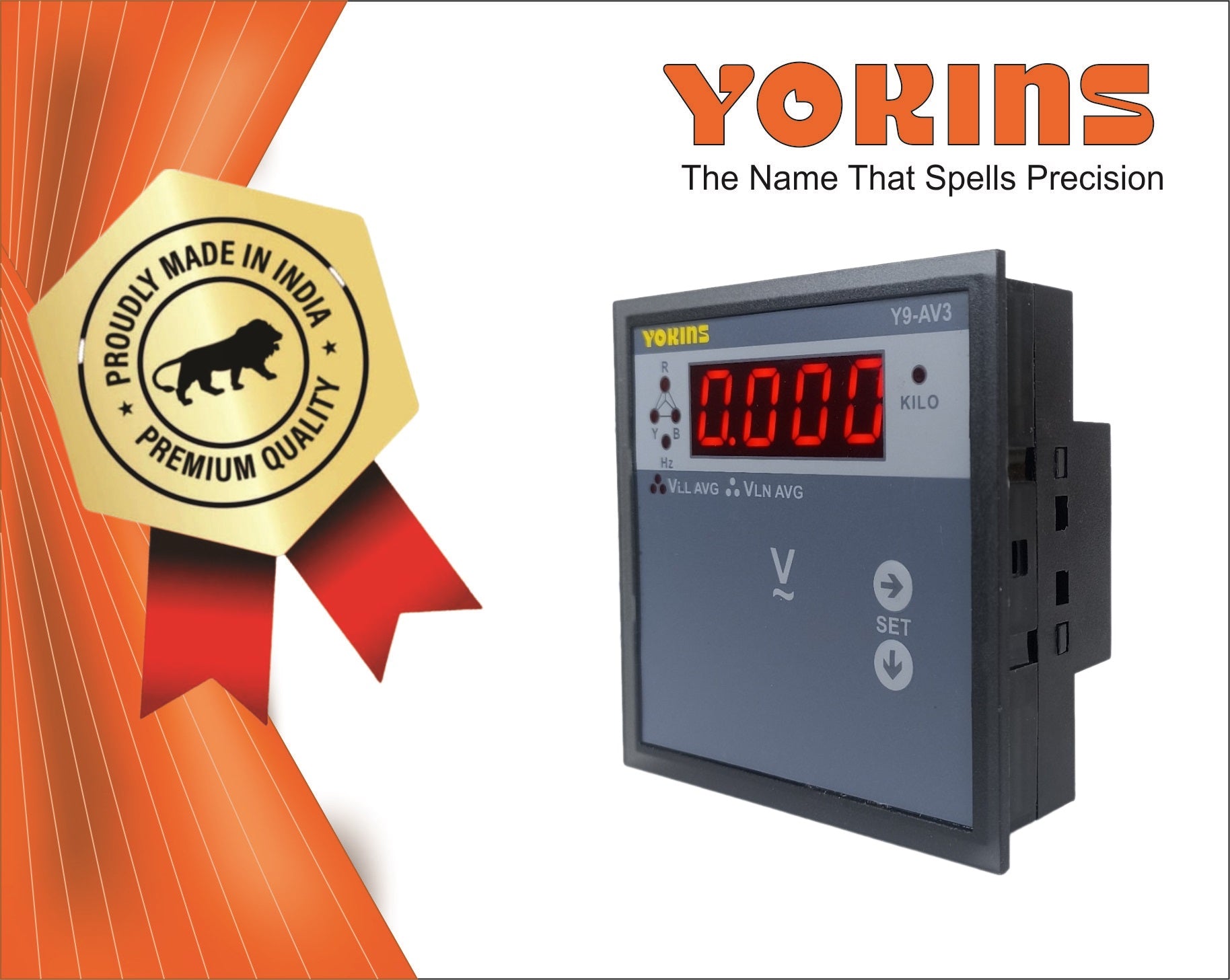 Y9-AV3 AC Voltmeter (Three Phase)