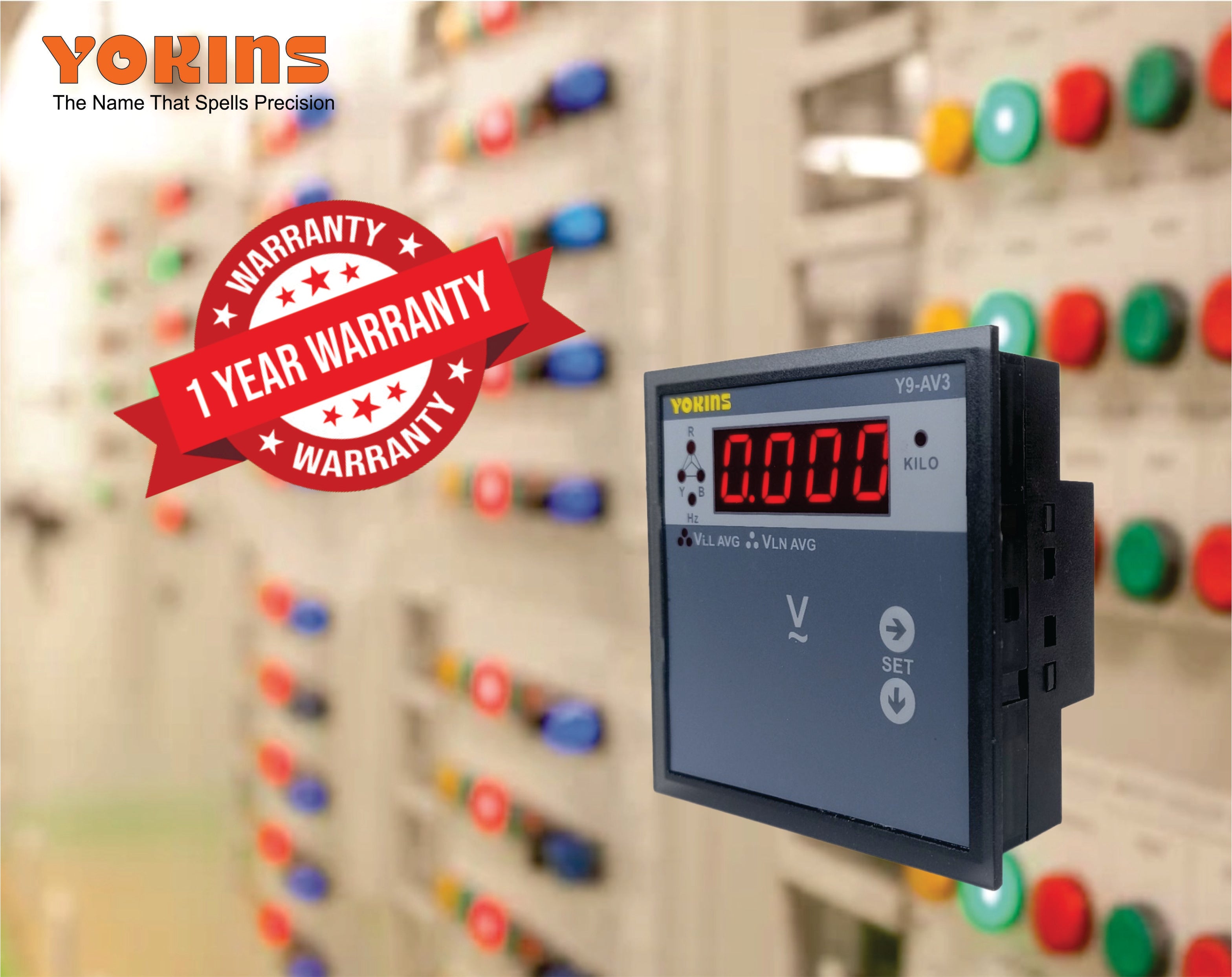 Y9-AV3 AC Voltmeter (Three Phase)