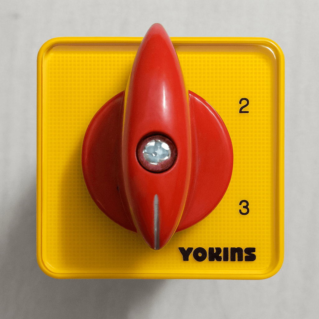 Yokins Instruments cam operated rotary switch with multiple selector positions and durable metal construction.