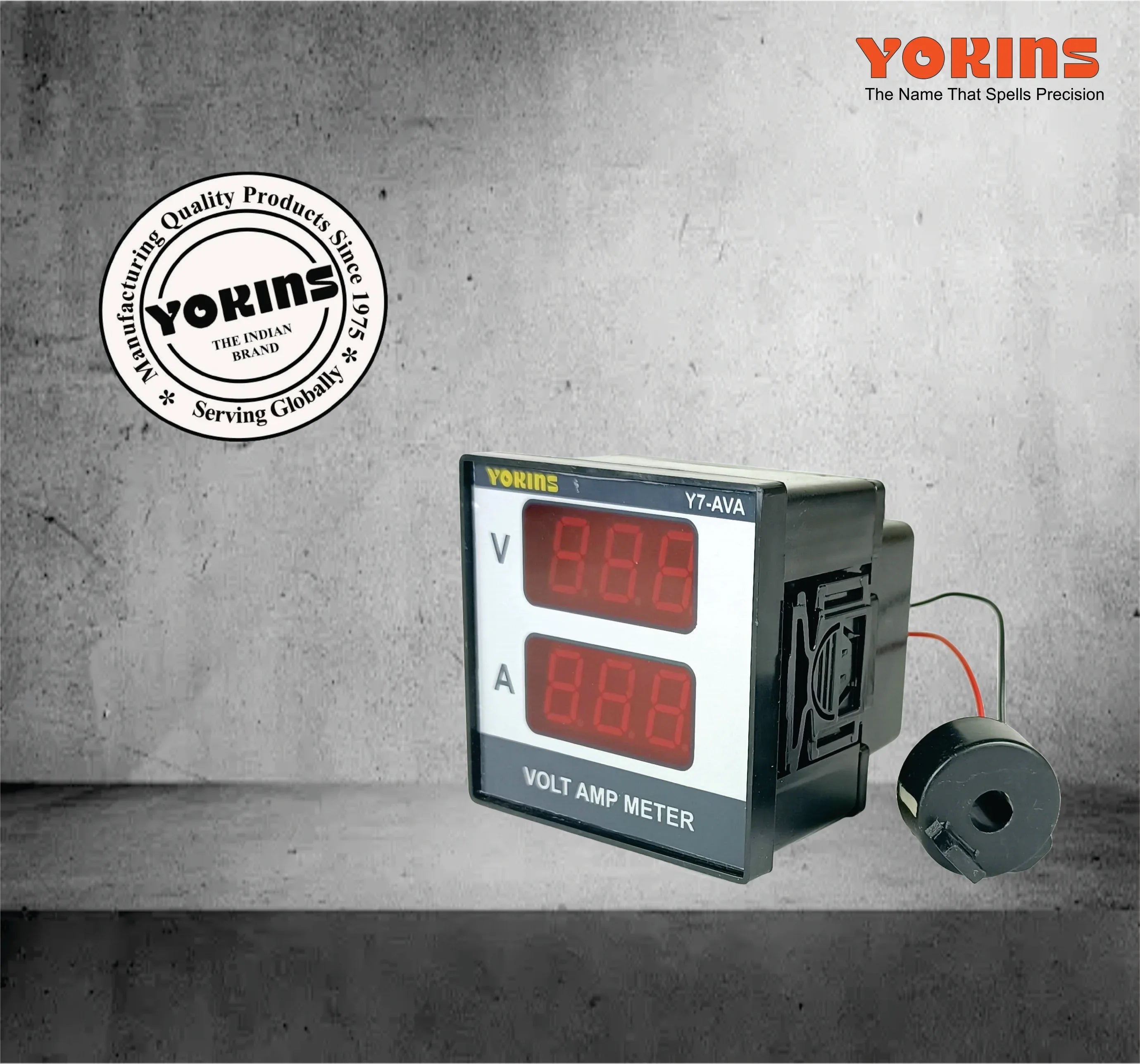 Y7-AVA-220V AC - Volt & Ampere Meter - Yokins Instruments